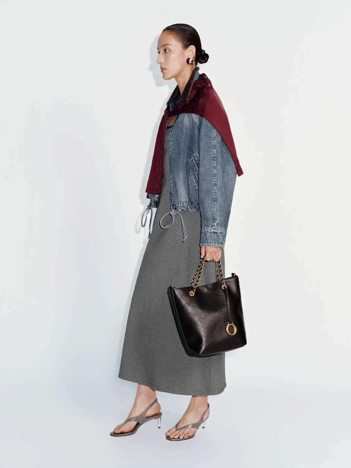 Contrast Denim Bomber Jackets