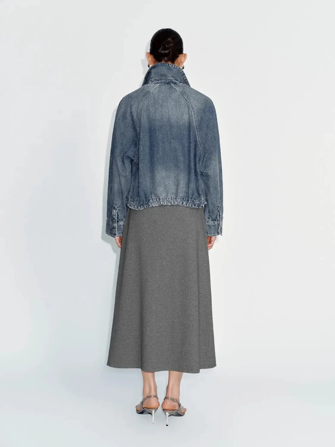 Contrast Denim Bomber Jackets