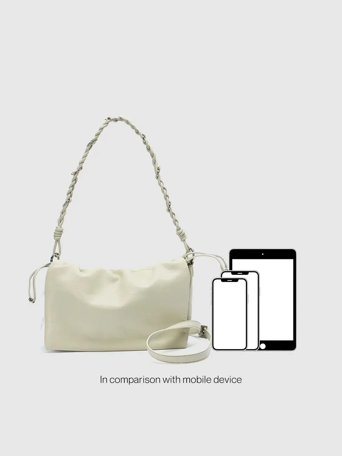 9292-cream-textured-shell-braided-strap-shoulder-bag-7.webp Cream Textured Shell Braided Strap Shoulder Bag