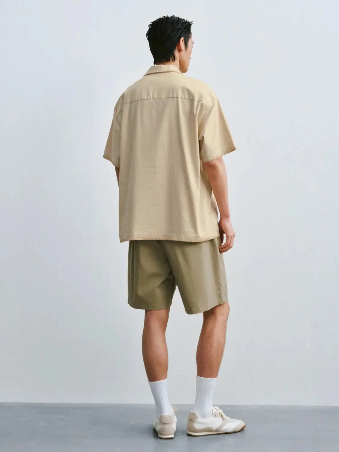 9327-linen-cotton-blend-with-intricate-gold-embroidery-short-sleeve-shirts-6.webp Linen Cotton Blend With Intricate Gold Embroidery Short Sleeve Shirts