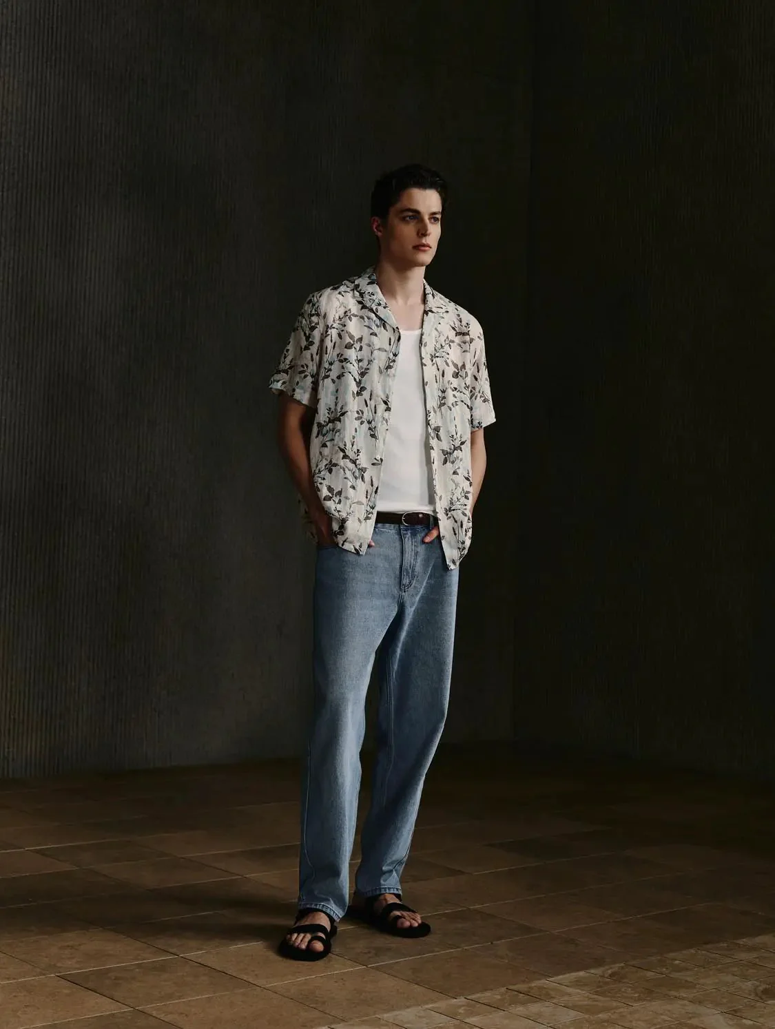 Linen Floral Lightweight Breathable Comfort Summer Style Short Sleeve Shirts