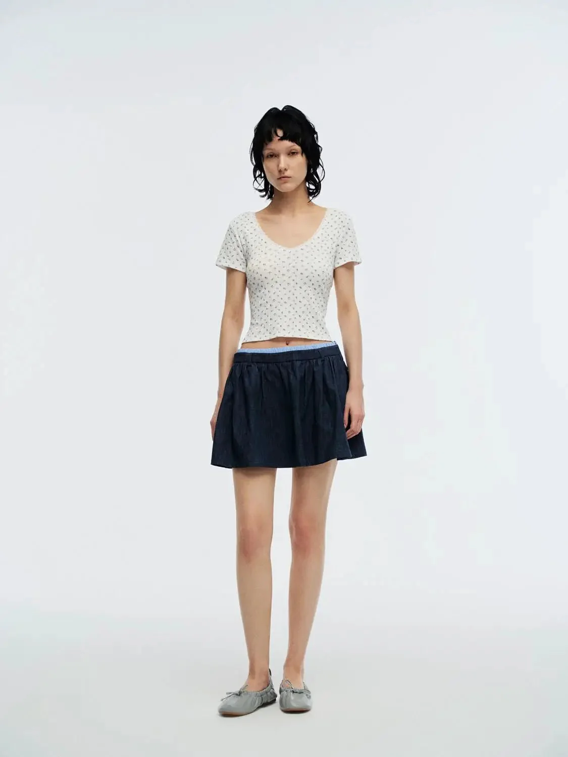 Floral Print Soft Breathable Cropped T-Shirts