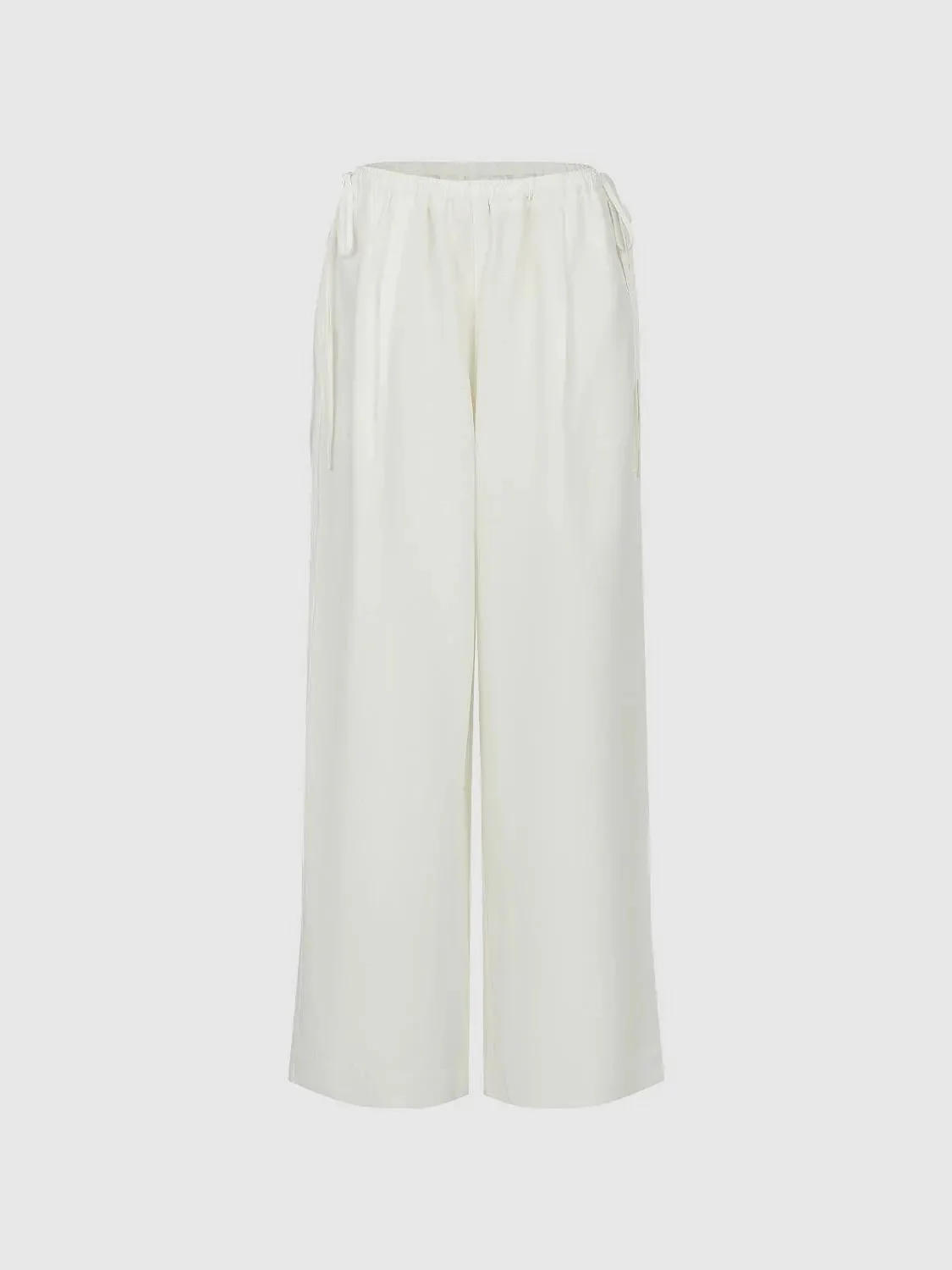 9454-linen-blend-breathable-drawstring-pull-on-wide-leg-pants-1.webp Linen Blend Breathable Drawstring Pull On Wide Leg Pants