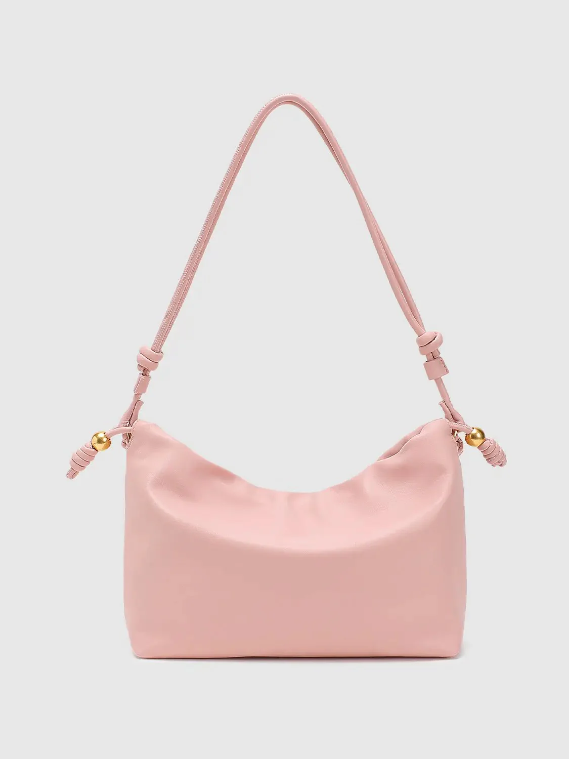 Faux Leather Adjustable Strap Gold Knots Shoulder Bags