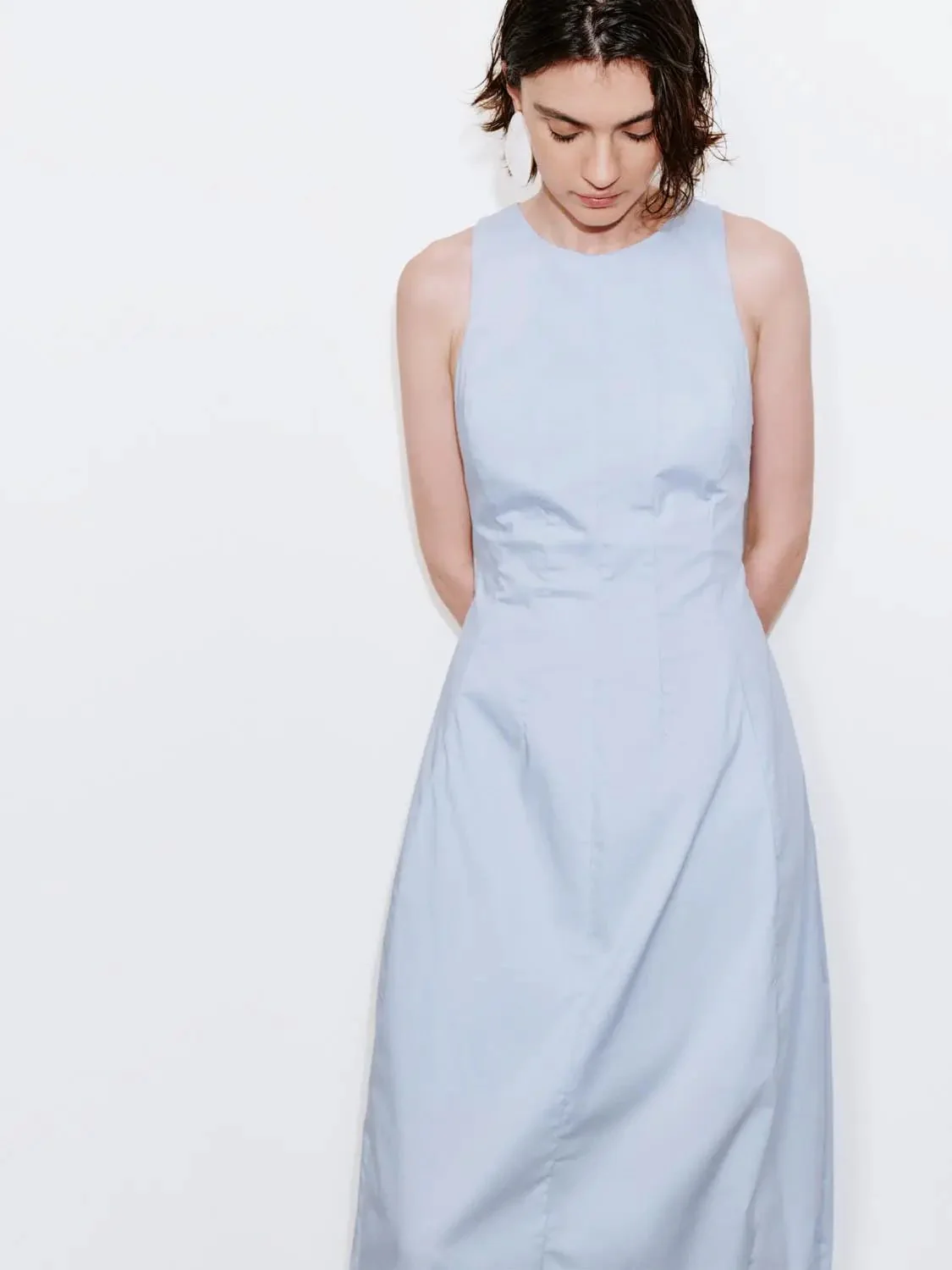 965-cotton-blend-sleeveless-seamed-balloon-midi-dresses-11.webp Cotton Blend Sleeveless Seamed Balloon Midi Dresses
