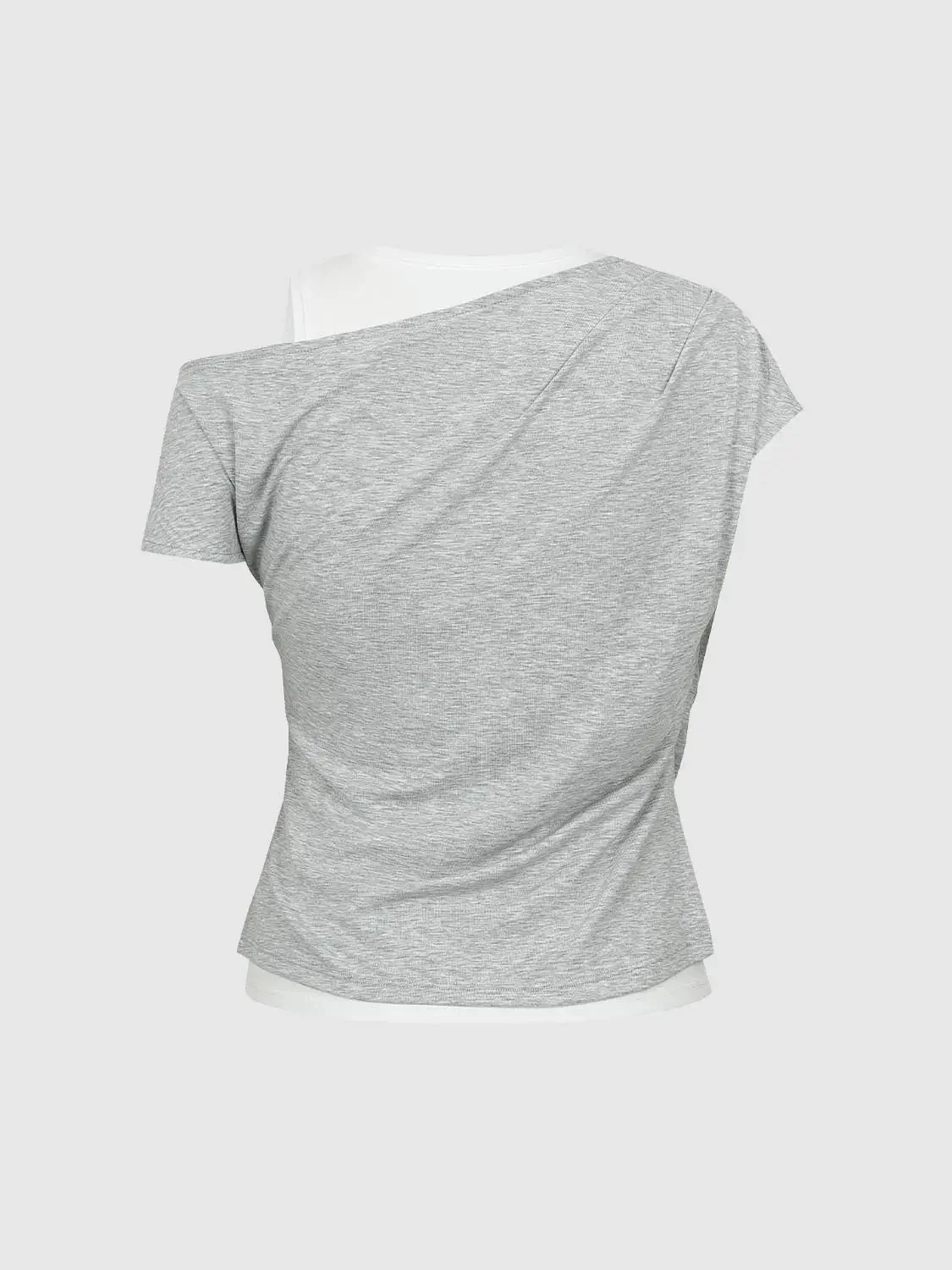9769-viscose-blend-2-in-1-contrast-asymmetric-draped-t-shirt-2.webp Viscose Blend 2 In 1 Contrast Asymmetric Draped T Shirt