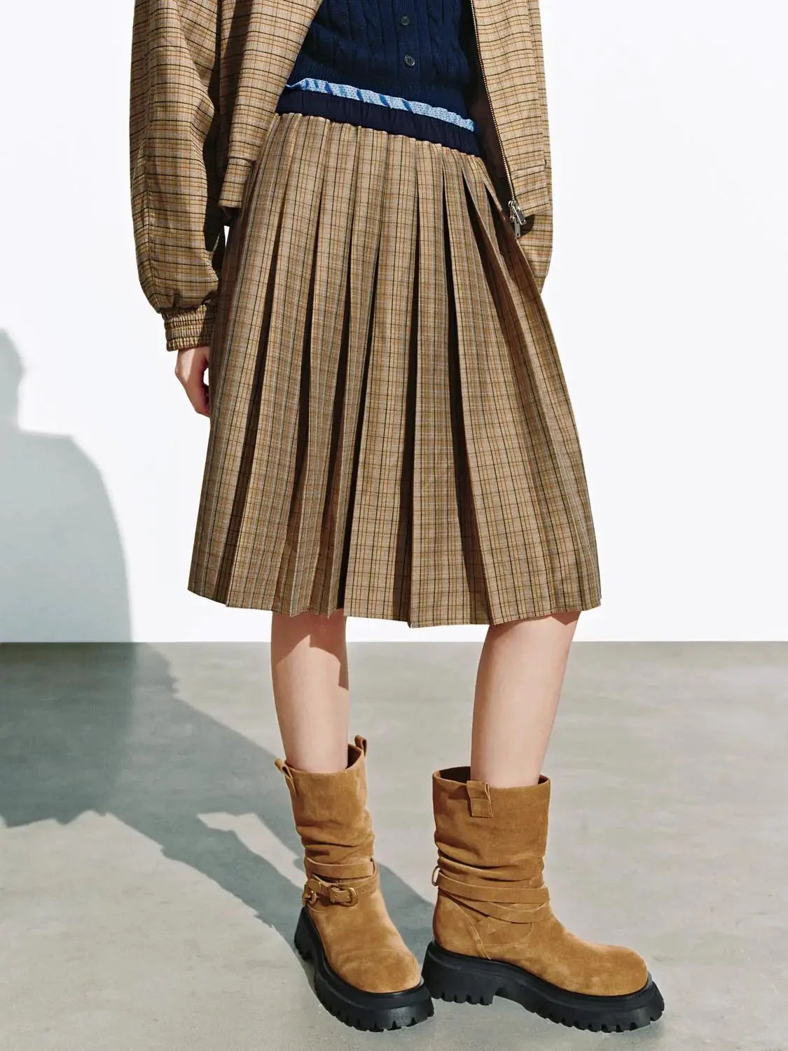 9775-layered-check-midi-with-contrast-fabric-skirt-3.webp Layered Check Midi With Contrast Fabric Skirt