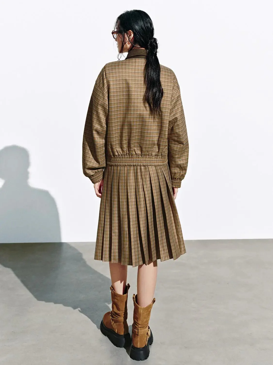 9775-layered-check-midi-with-contrast-fabric-skirt-4.webp Layered Check Midi With Contrast Fabric Skirt