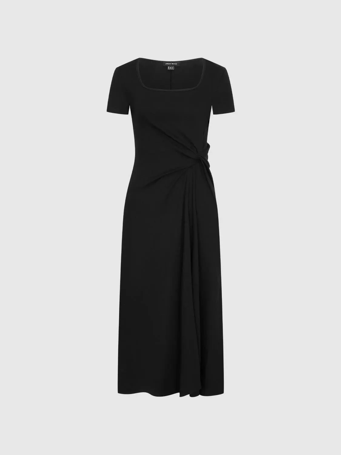 9781-cotton-blend-scoop-neck-draped-a-line-midi-dress-15.webp Cotton Blend Scoop Neck Draped A-Line Midi Dress
