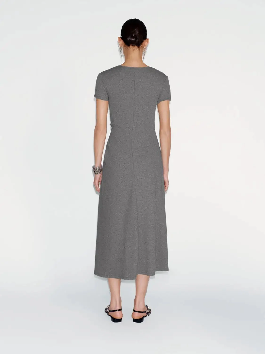 9781-cotton-blend-scoop-neck-draped-a-line-midi-dress-6.webp Cotton Blend Scoop Neck Draped A-Line Midi Dress