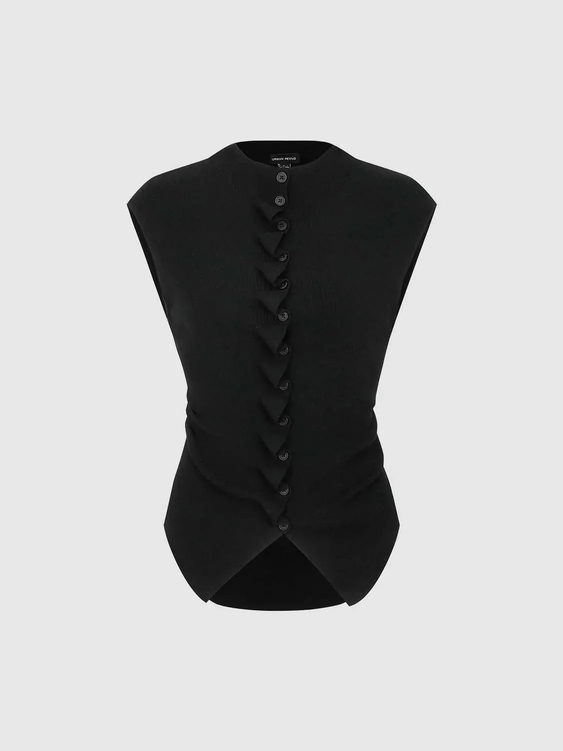 Sleeveless Skinny-Fit Knitted Cardigans