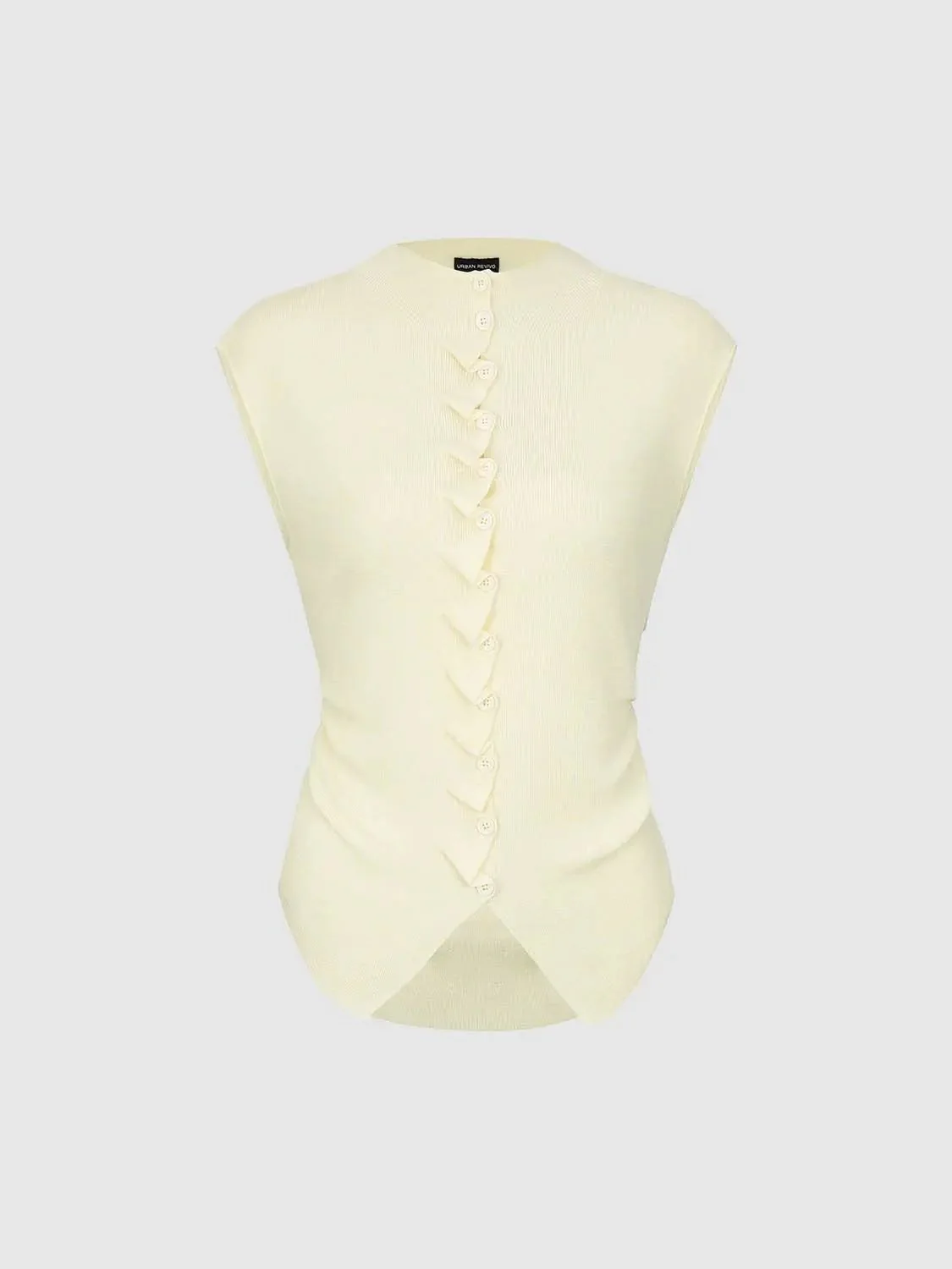 Sleeveless Skinny-Fit Knitted Cardigans