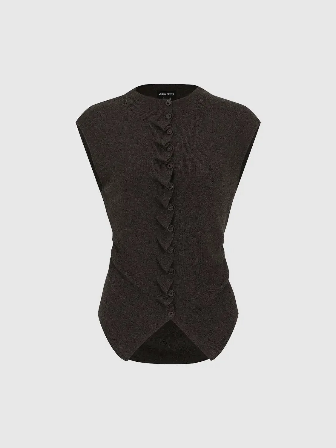 Sleeveless Skinny-Fit Knitted Cardigans
