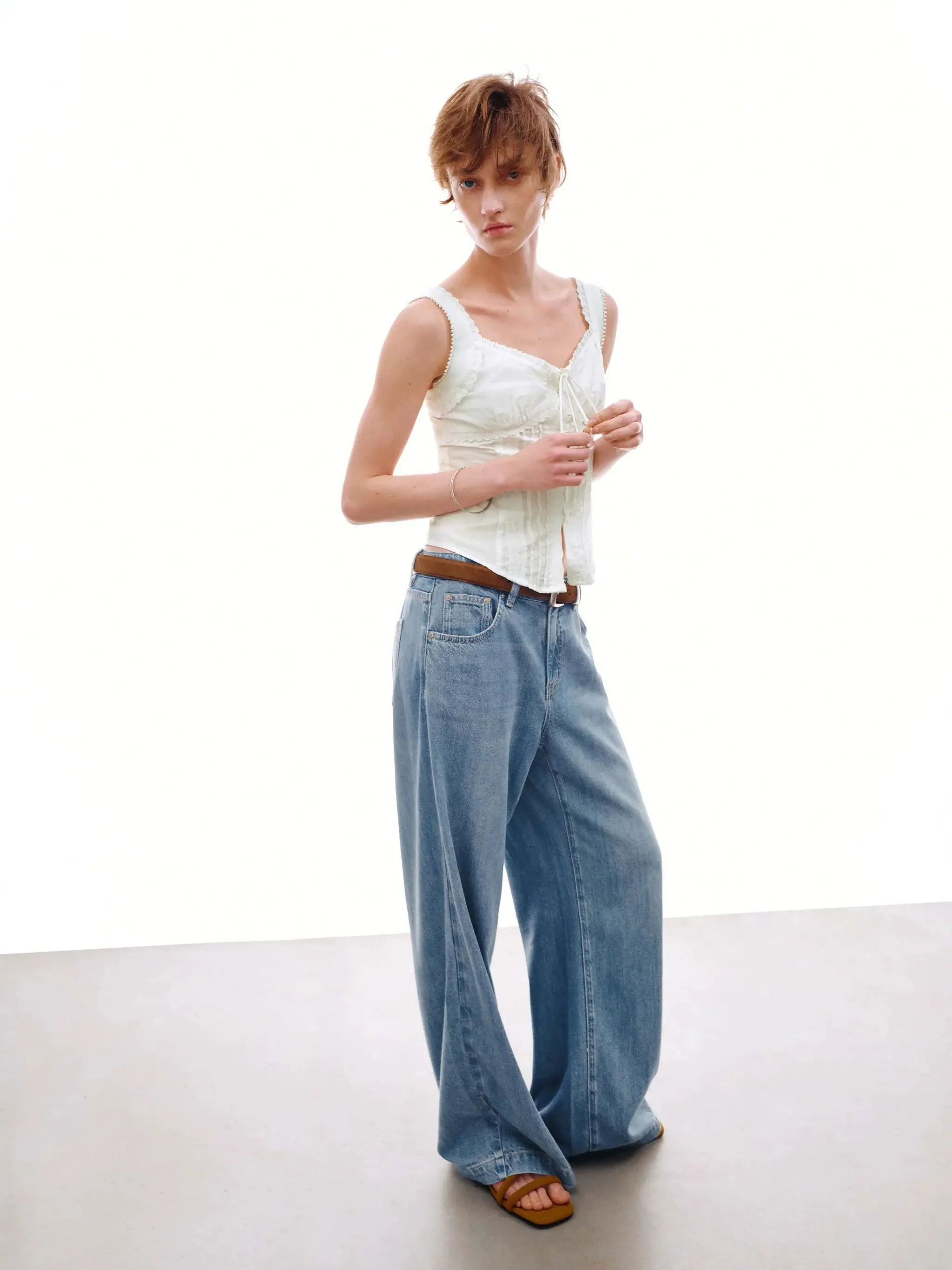 993-strappy-laced-bow-detail-skinny-fit-cami-tops-4.webp Strappy Laced Bow Detail Skinny Fit Cami Tops