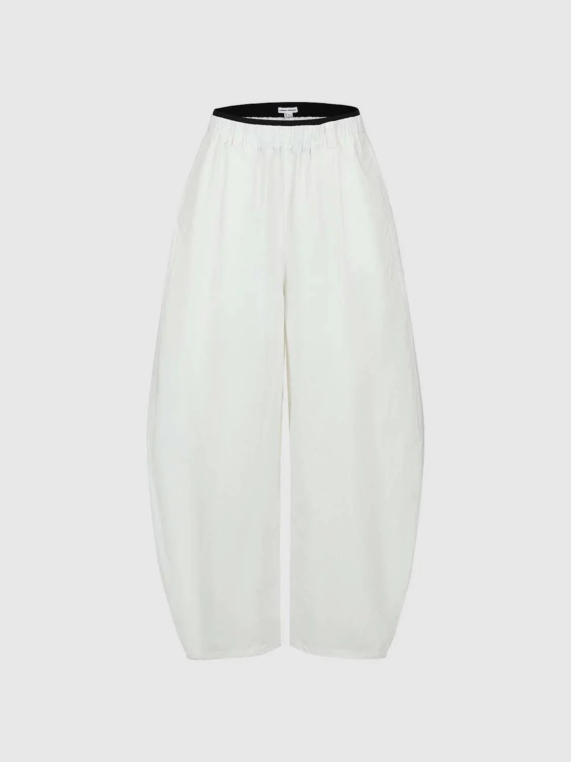 Contrast Trim Pull On Loose-Fit Jogger Pants