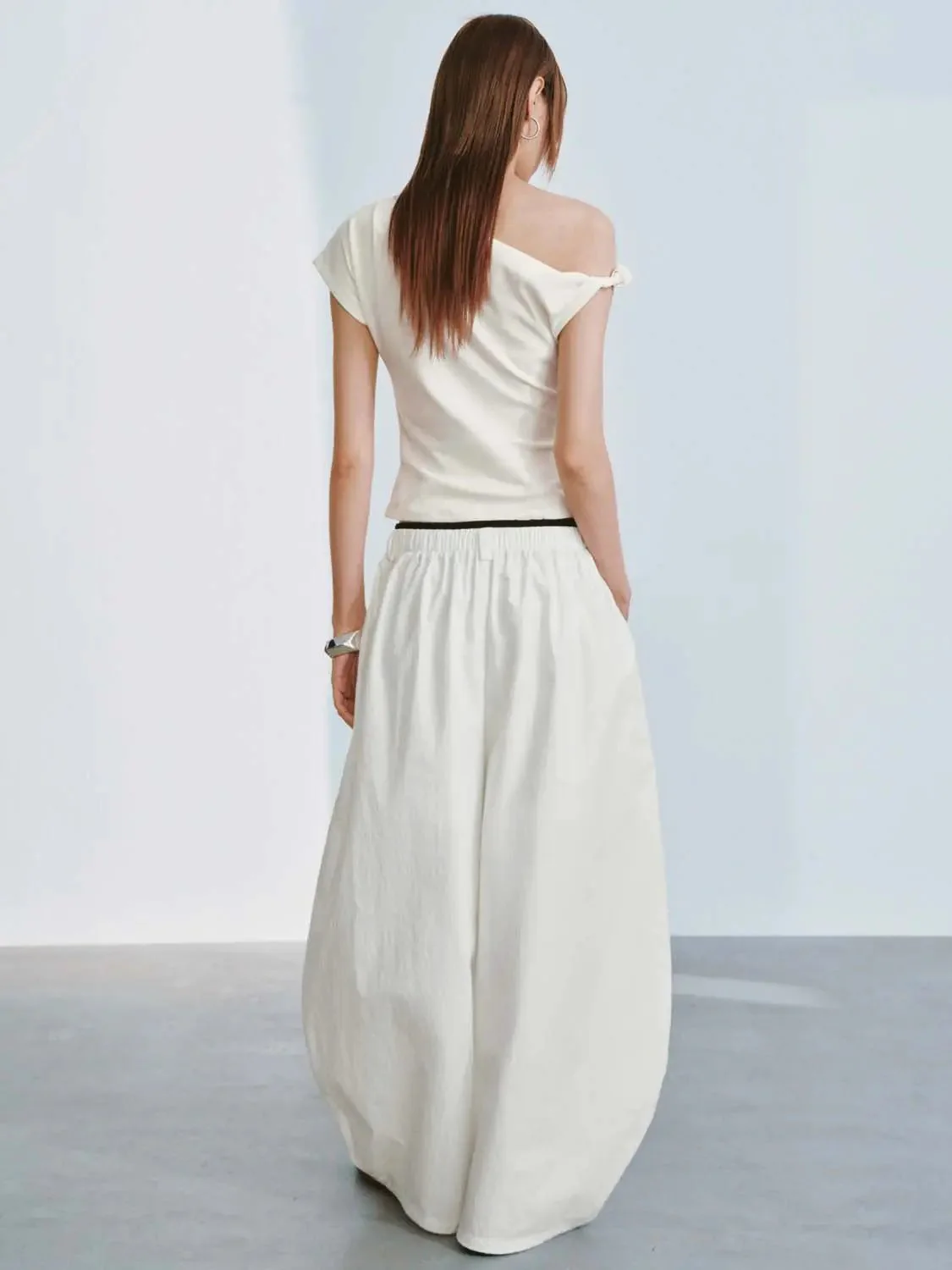 Contrast Trim Pull On Loose-Fit Jogger Pants