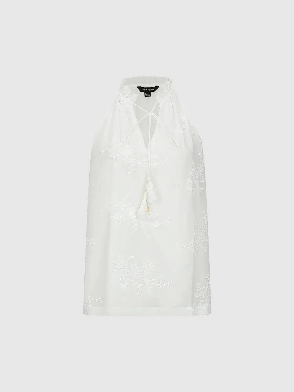 9973-floral-embroidered-tie-neck-sleeveless-overhead-shirt-7.webp Floral Embroidered Tie Neck Sleeveless Overhead Shirt
