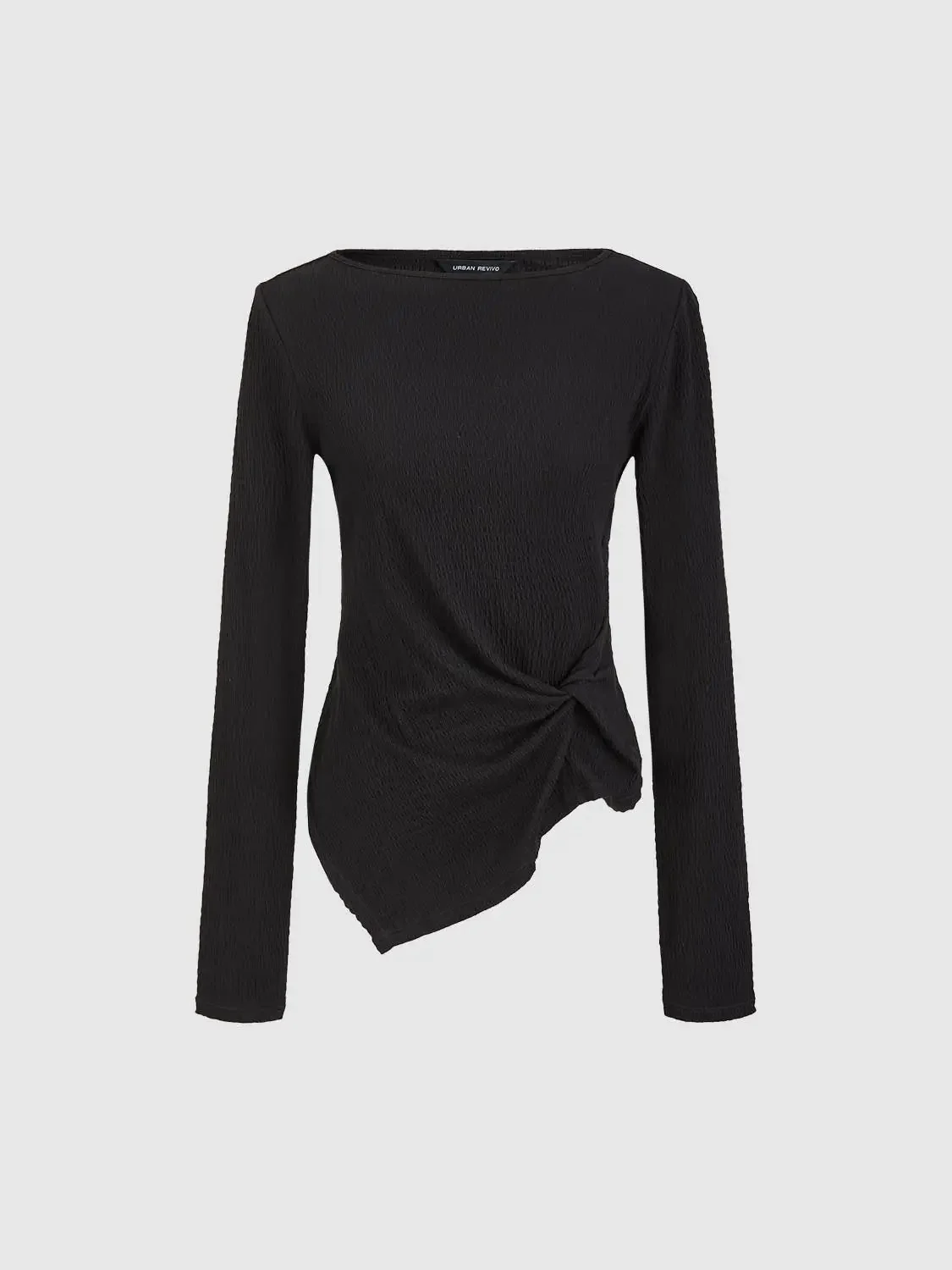 9985-elegant-front-knot-long-sleeve-knit-t-shirt-23.webp Elegant Front Knot Long Sleeve Knit T-Shirt
