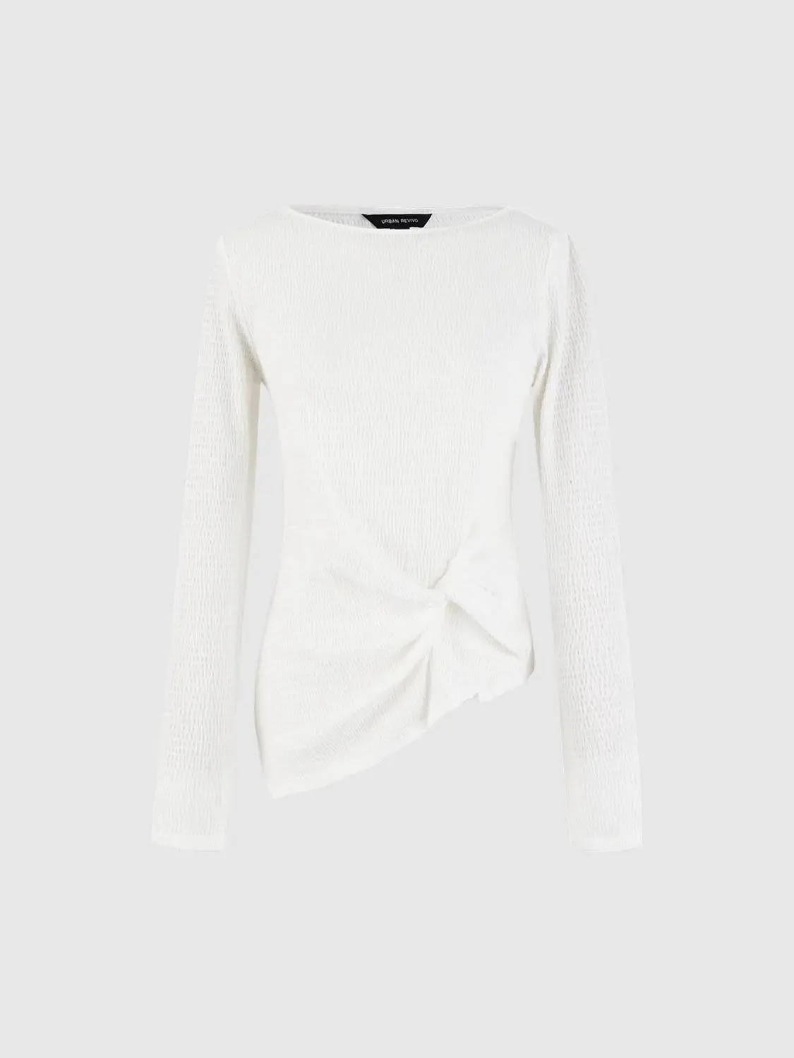 9985-elegant-front-knot-long-sleeve-knit-t-shirt-7.webp Elegant Front Knot Long Sleeve Knit T-Shirt
